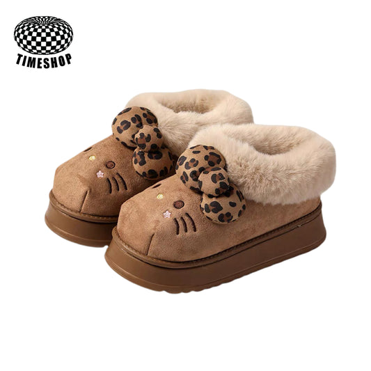 HelloKitty 3D bow snow boots