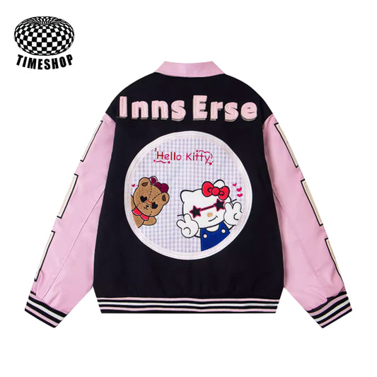 Hello Kitty pink patchwork jacket