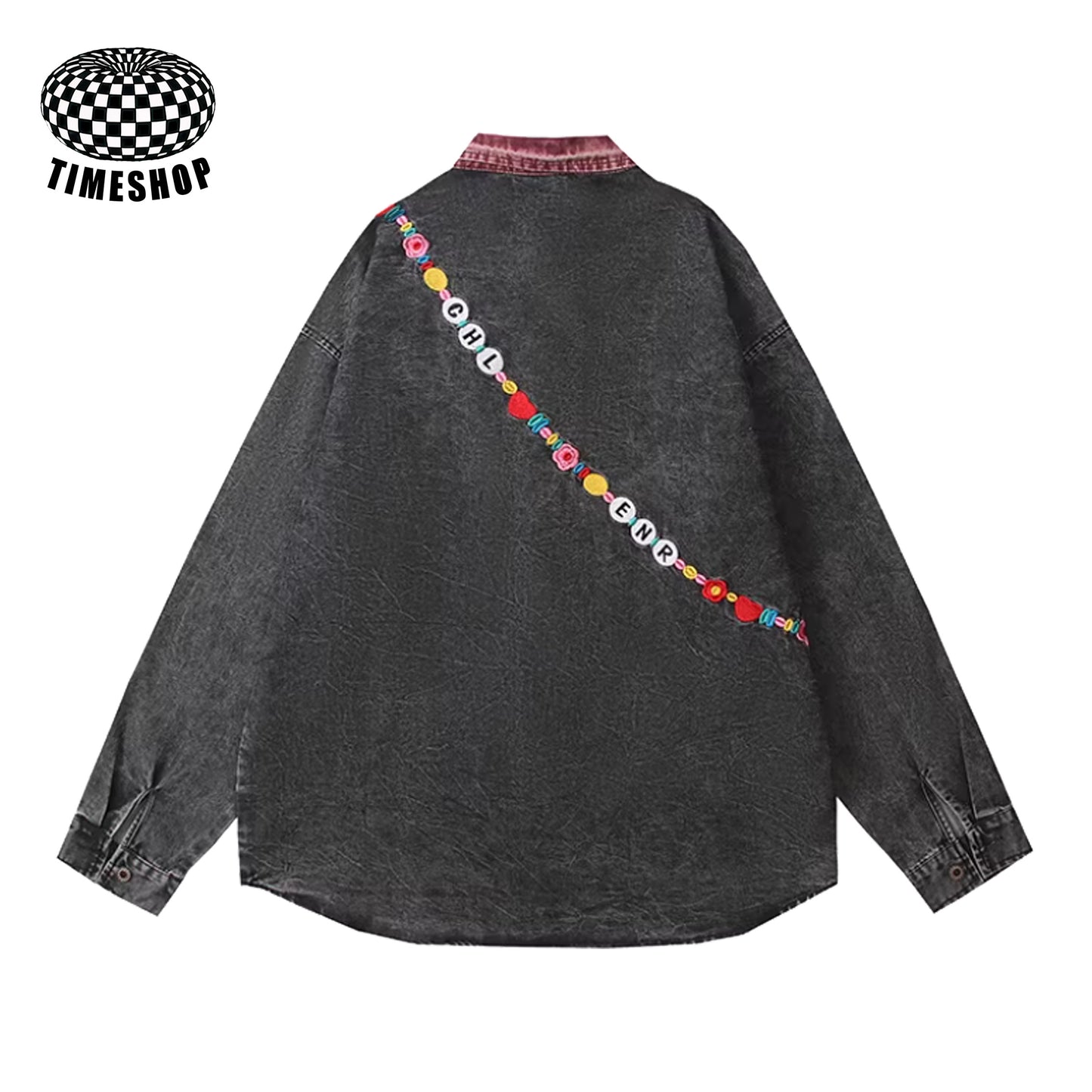 Hello Kitty black washed denim shirt