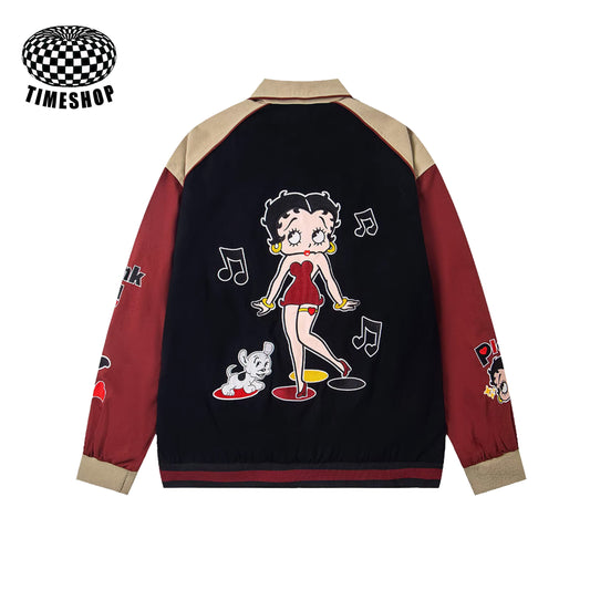 Betty embroidered baseball jacket