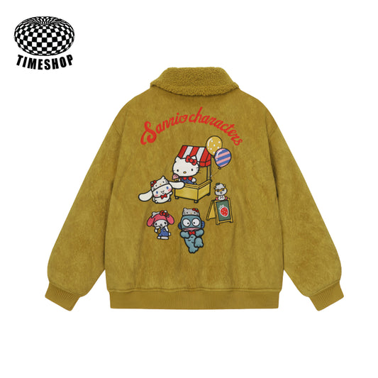Hello Kitty Suede Embroidered Cotton Jacket