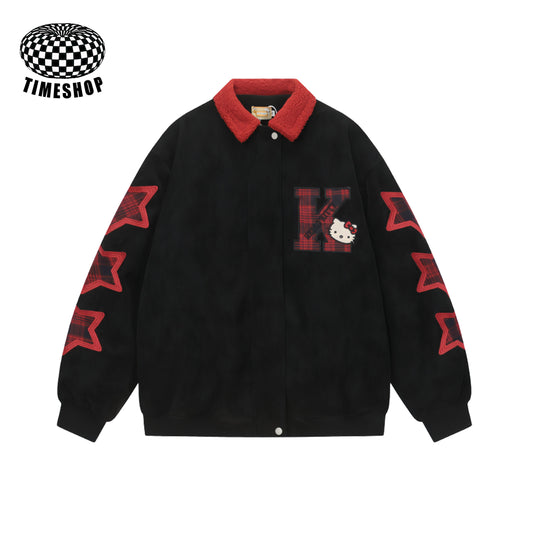 Hello Kitty black patchwork jacket