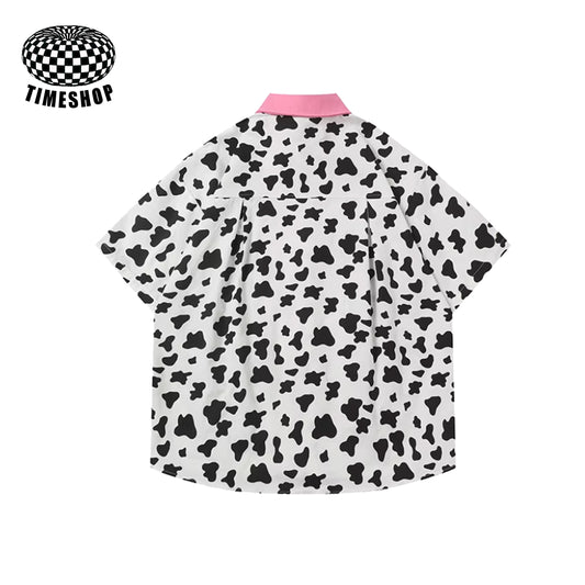 Hello Kitty cow print short-sleeved shirt
