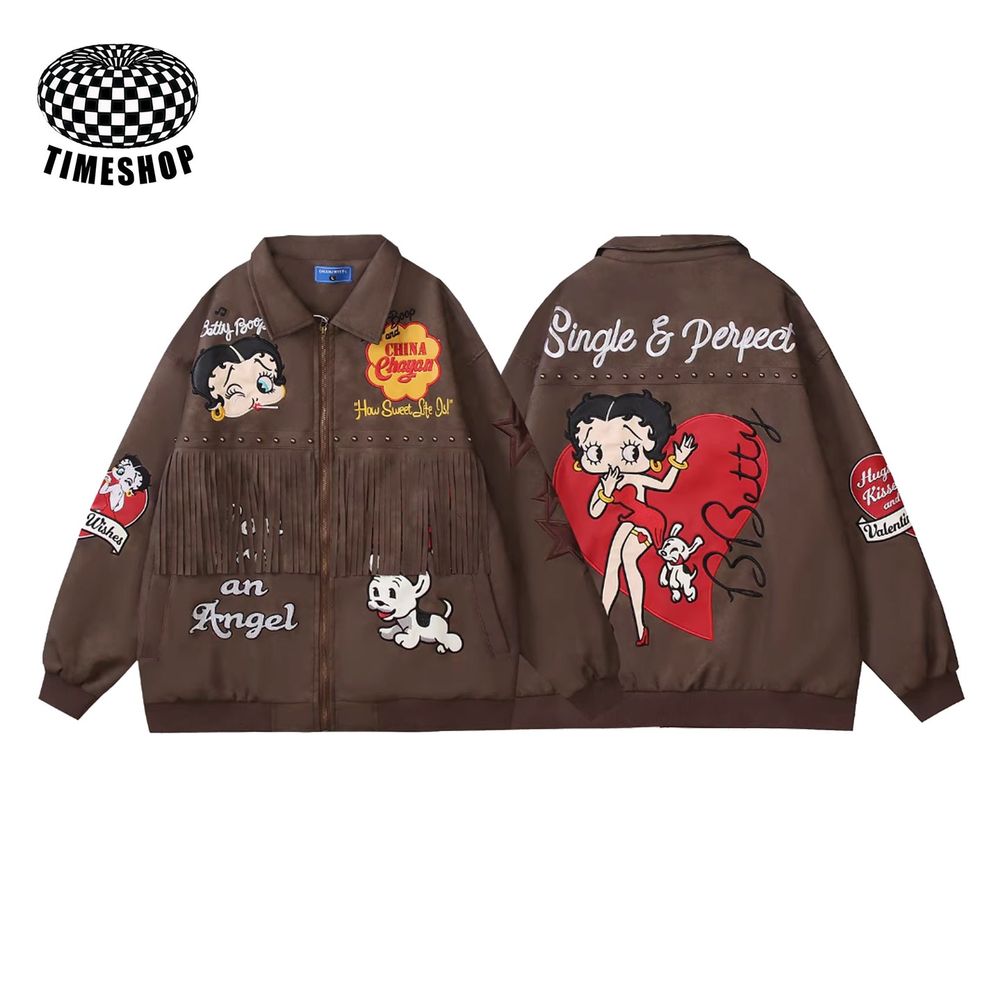 Betty leather fringed jacket