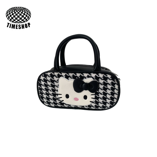 Hello Kitty black houndstooth bag