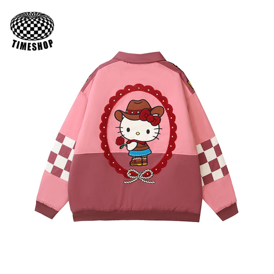 Hello Kitty Flocked Collar Padded Jacket