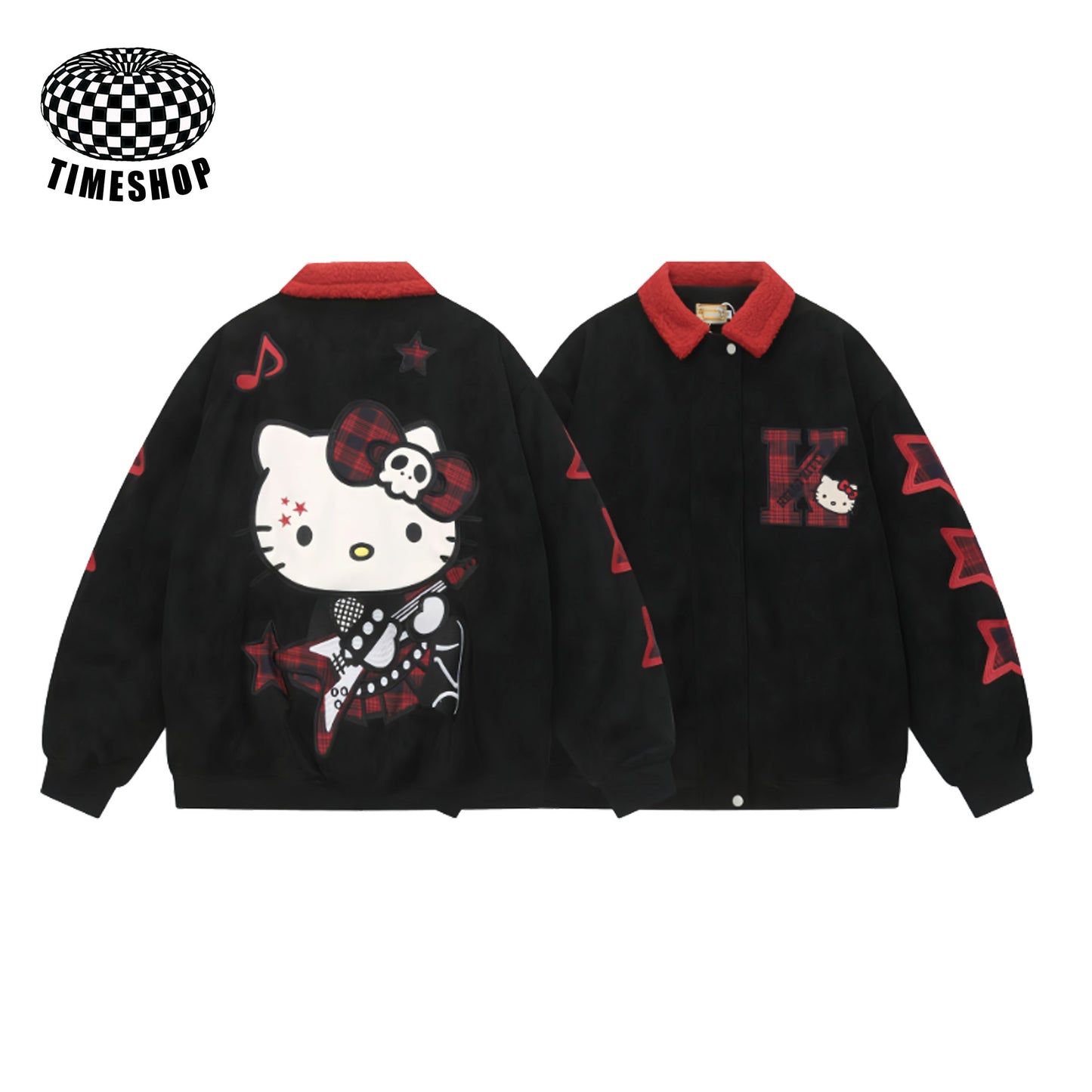 Hello Kitty black patchwork jacket