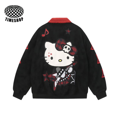 Hello Kitty black patchwork jacket