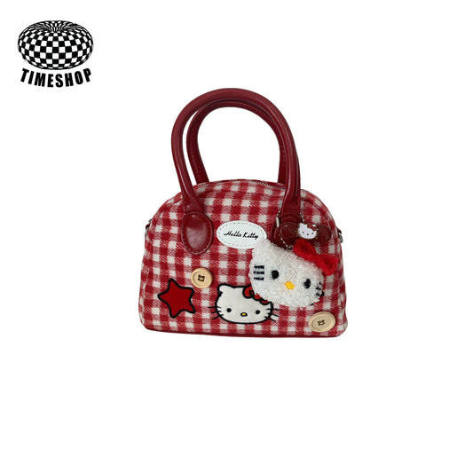 Hello Kitty red plaid bag