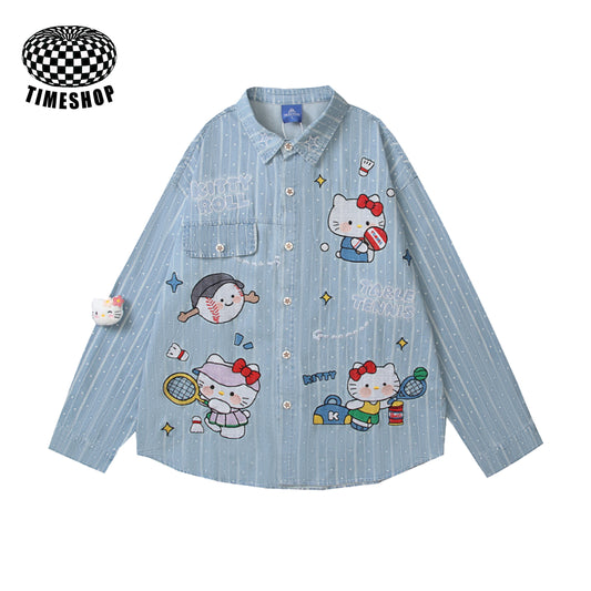 Hello Kitty blue denim shirt