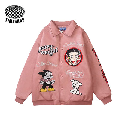 Betty pink baseball jacket