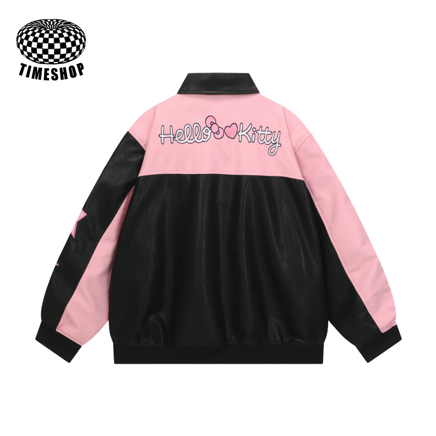 Black leather Hello Kitty jacket