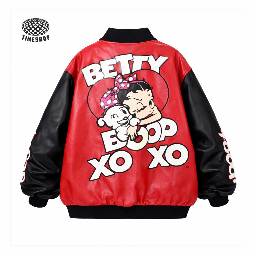 Betty PU embroidered jacket