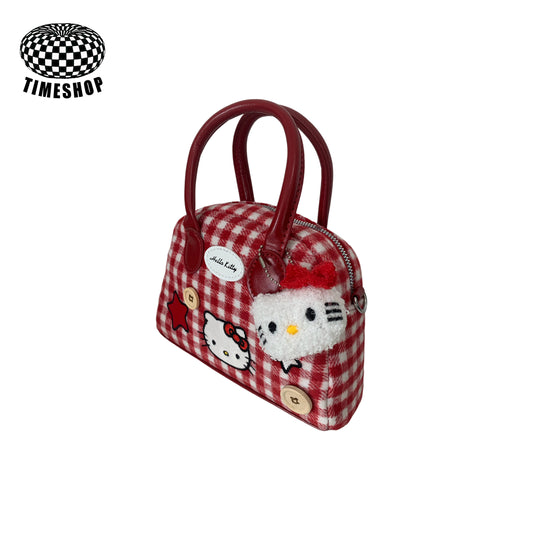 Hello Kitty red plaid bag