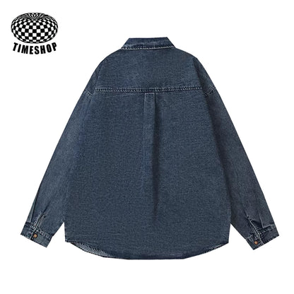 Hello Kitty denim plaid shirt