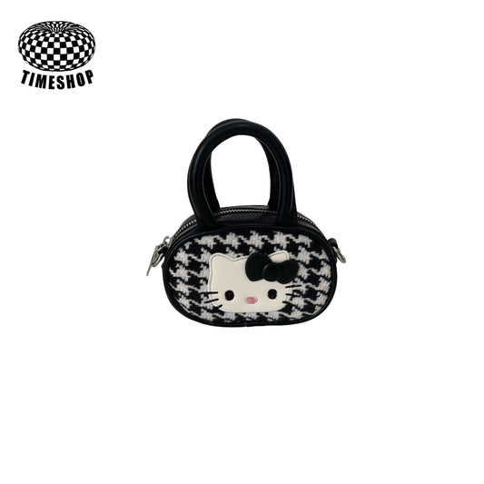 Hello Kitty black houndstooth bag