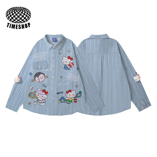 Hello Kitty blue denim shirt