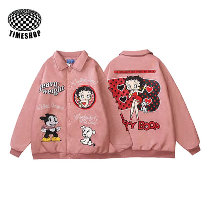 Betty pink baseball jacket