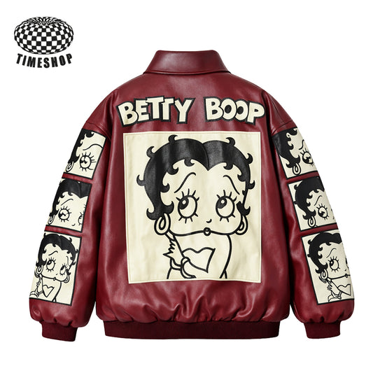 Betty's burgundy jacket