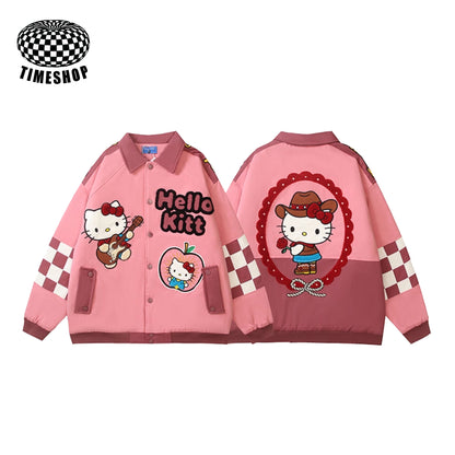 Hello Kitty Flocked Collar Padded Jacket